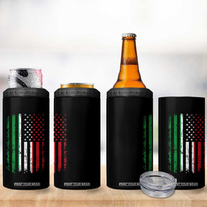 Italian American Flag 4 in 1 Can Cooler Tumbler Retro Italian Family Italy Flag TS10 Print Your Wear