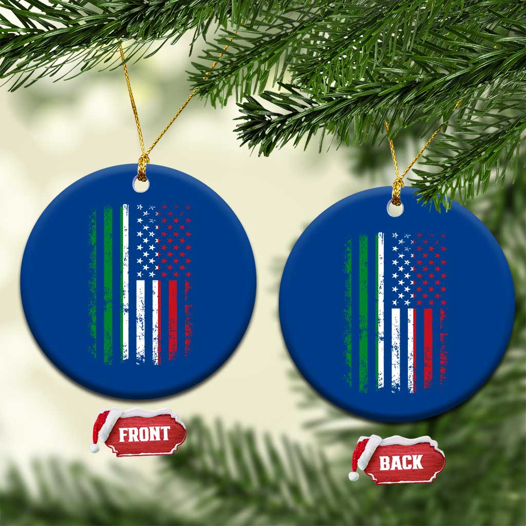 Italian American Flag Ceramic Ornament Retro Italian Family Italy Flag TS10 1pc Blue Print Your Wear