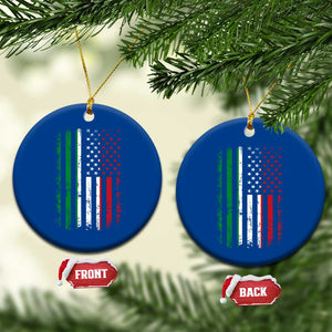 Italian American Flag Ceramic Ornament Retro Italian Family Italy Flag TS10 1pc Blue Print Your Wear