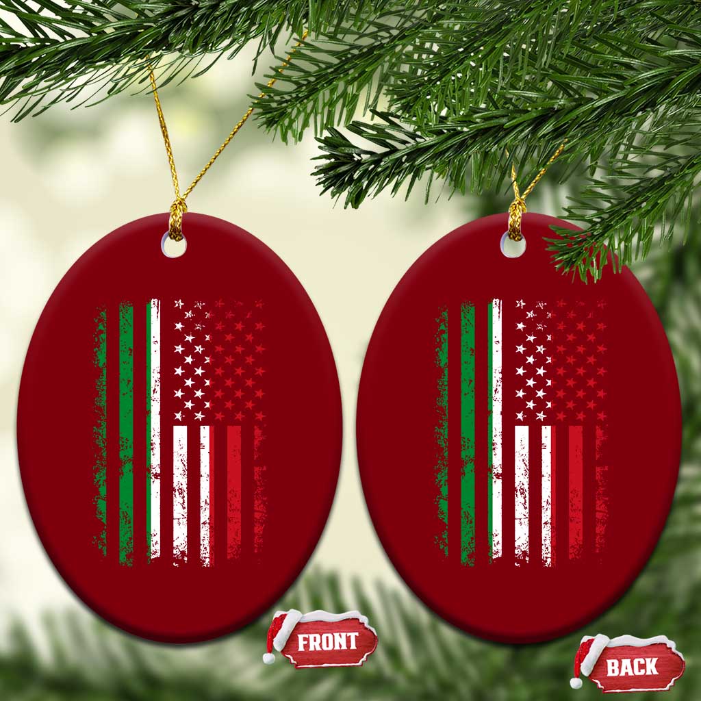 Italian American Flag Ceramic Ornament Retro Italian Family Italy Flag TS10 Print Your Wear