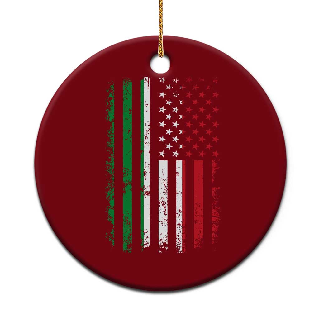 Italian American Flag Ceramic Ornament Retro Italian Family Italy Flag TS10 1pc Red Print Your Wear