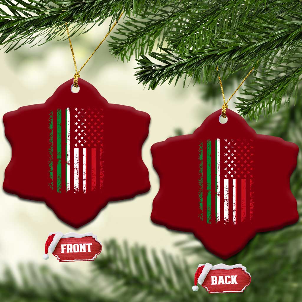 Italian American Flag Ceramic Ornament Retro Italian Family Italy Flag TS10 Print Your Wear