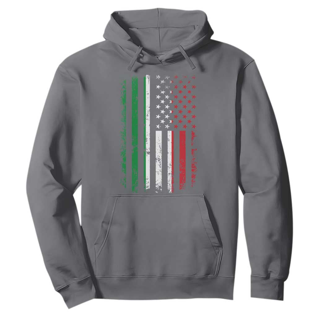 Italian American Flag Hoodie Retro Italian Family Italy Flag TS10 Charcoal Print Your Wear