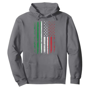 Italian American Flag Hoodie Retro Italian Family Italy Flag TS10 Charcoal Print Your Wear