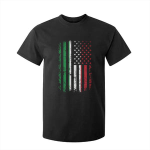 Italian American Flag T Shirt For Kid Retro Italian Family Italy Flag TS10 Black Print Your Wear