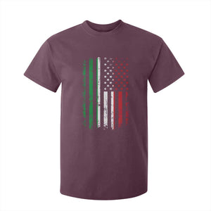 Italian American Flag T Shirt For Kid Retro Italian Family Italy Flag TS10 Maroon Print Your Wear