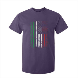 Italian American Flag T Shirt For Kid Retro Italian Family Italy Flag TS10 Purple Print Your Wear
