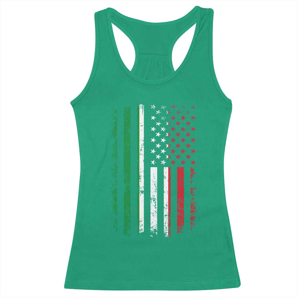 Italian American Flag Racerback Tank Top Retro Italian Family Italy Flag TS10 Irish Green Print Your Wear