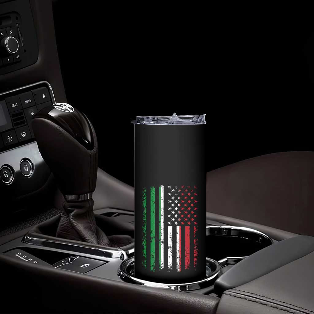 Italian American Flag Skinny Tumbler Retro Italian Family Italy Flag TS10 Print Your Wear