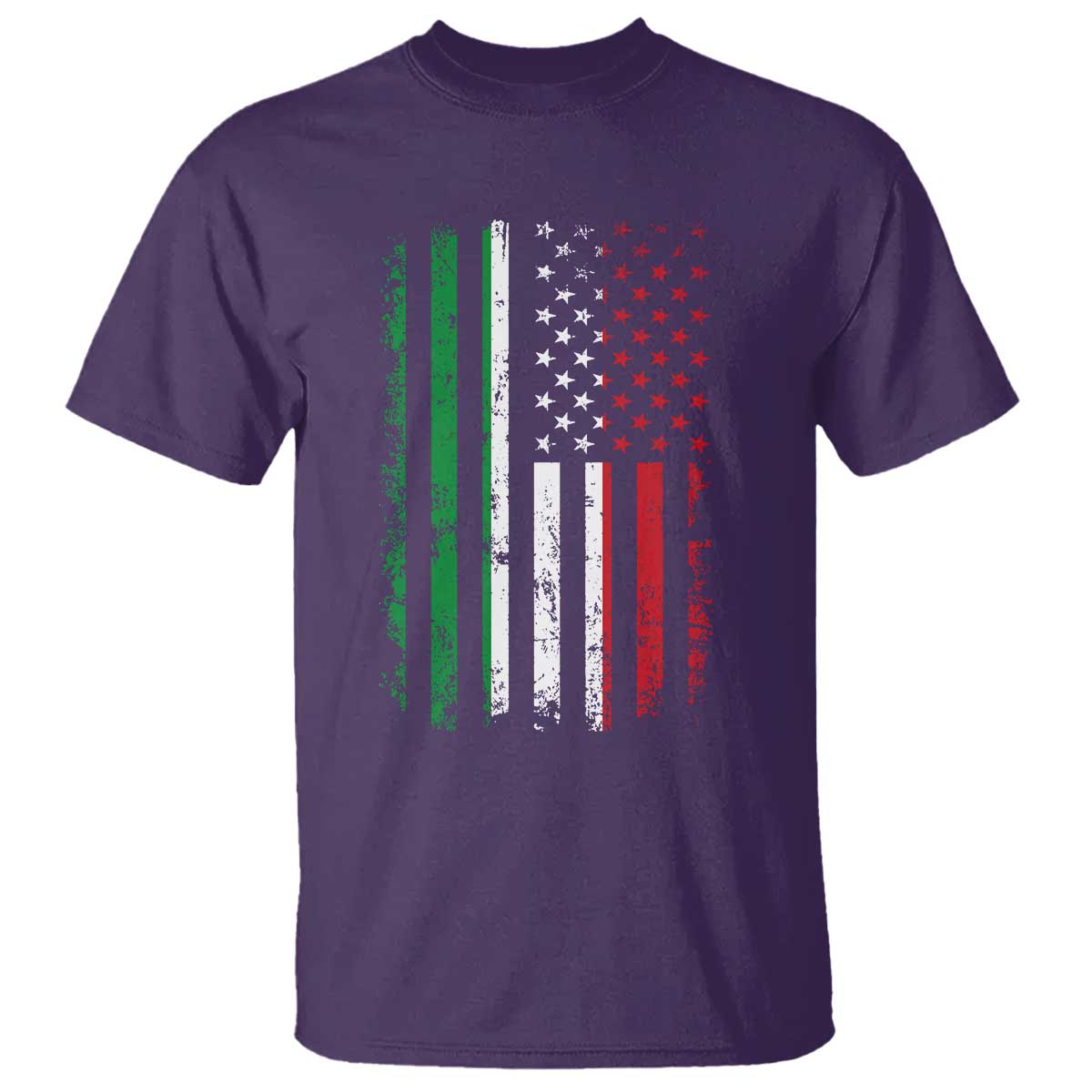 Italian American Flag T Shirt Retro Italian Family Italy Flag TS10 Purple Print Your Wear