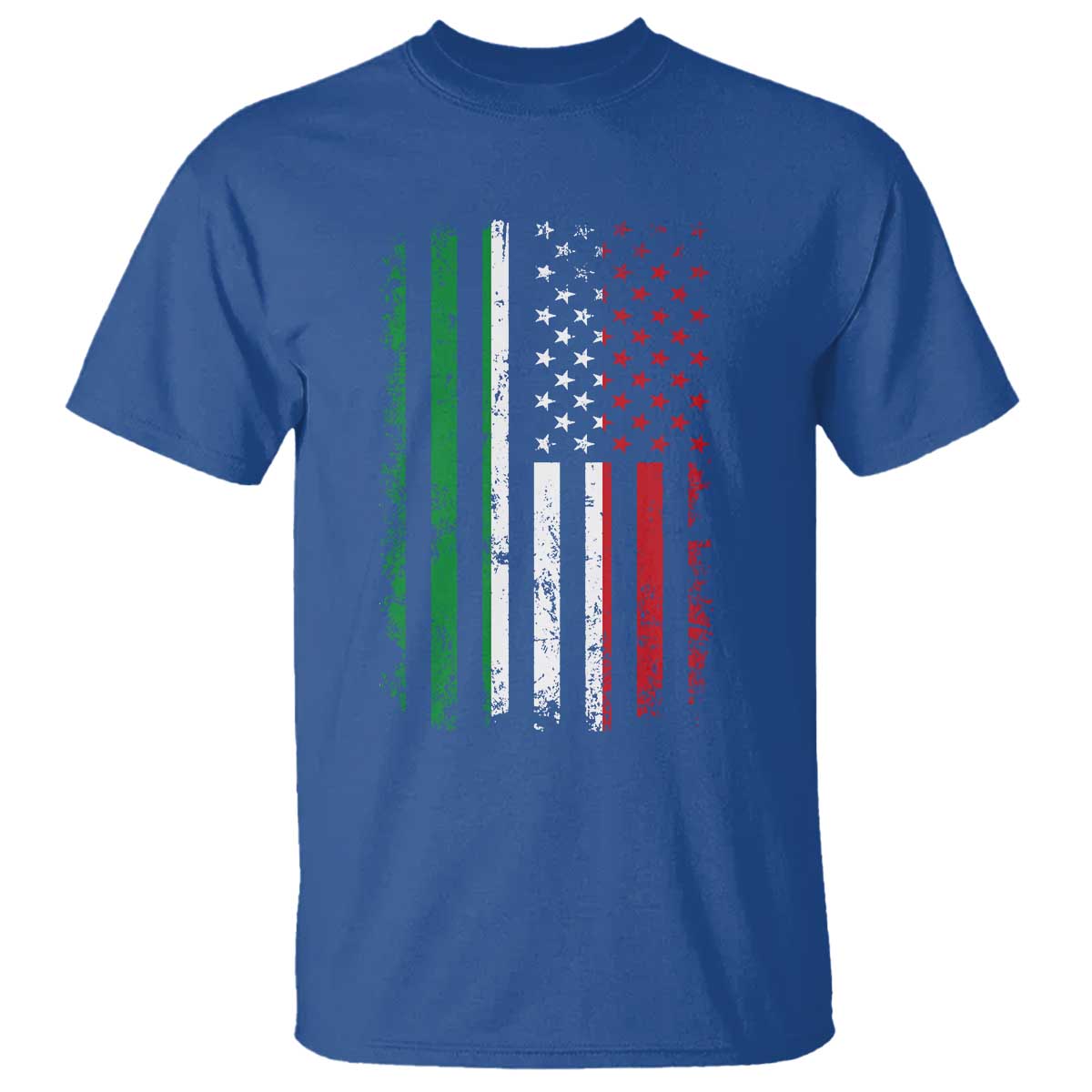 Italian American Flag T Shirt Retro Italian Family Italy Flag TS10 Royal Blue Print Your Wear