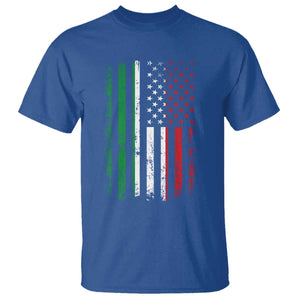 Italian American Flag T Shirt Retro Italian Family Italy Flag TS10 Royal Blue Print Your Wear