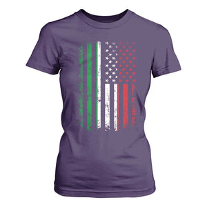 Italian American Flag T Shirt For Women Retro Italian Family Italy Flag TS10 Purple Print Your Wear