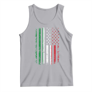 Italian American Flag Tank Top Retro Italian Family Italy Flag TS10 Athletic Heather Print Your Wear