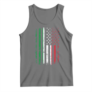 Italian American Flag Tank Top Retro Italian Family Italy Flag TS10 Black Heather Print Your Wear