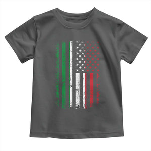 Italian American Flag Toddler T Shirt Retro Italian Family Italy Flag TS10 Dark Heather Print Your Wear