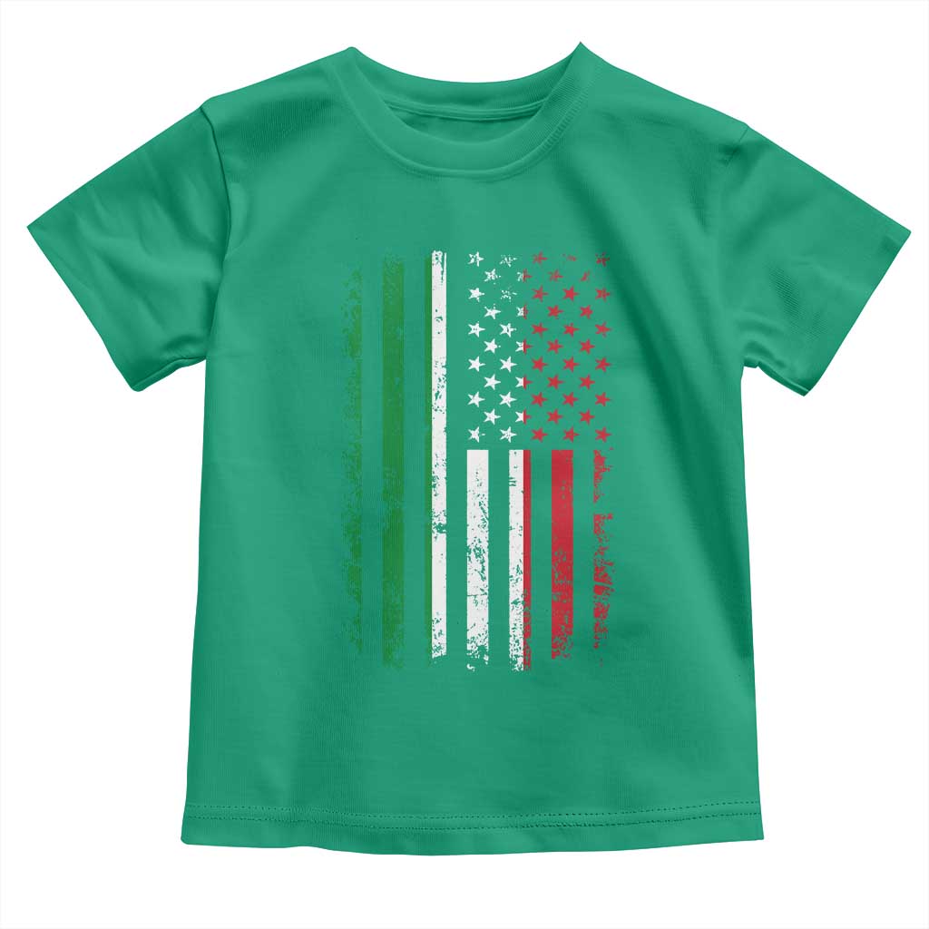 Italian American Flag Toddler T Shirt Retro Italian Family Italy Flag TS10 Irish Green Print Your Wear