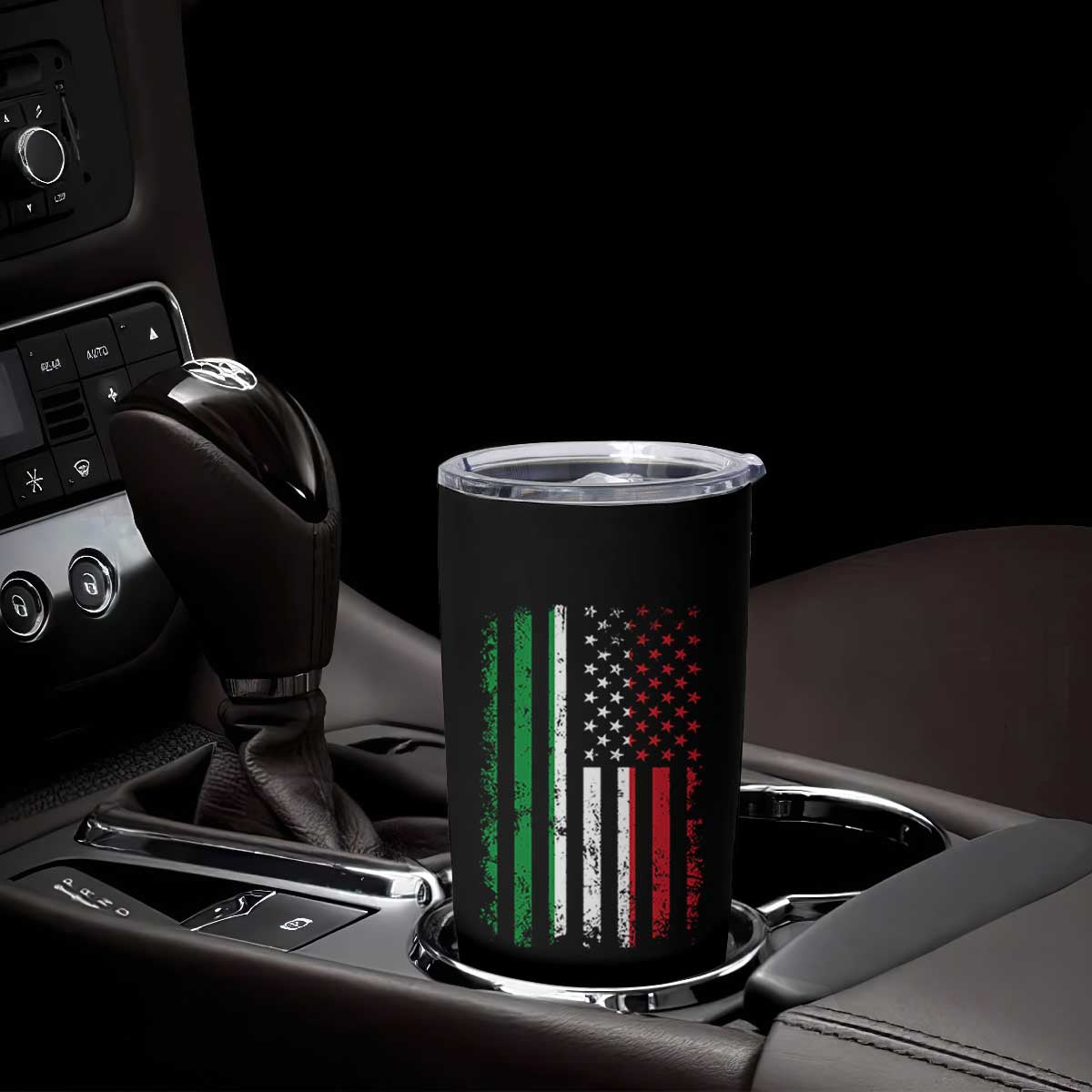 Italian American Flag Tumbler Cup Retro Italian Family Italy Flag TS10 Print Your Wear