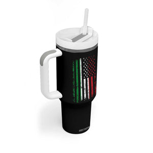 Italian American Flag Tumbler With Handle Retro Italian Family Italy Flag TS10 Print Your Wear