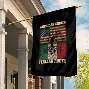 American Grown Italian Roots Garden Flag USA Italy Flag Family Tree Italian TS10 Print Your Wear