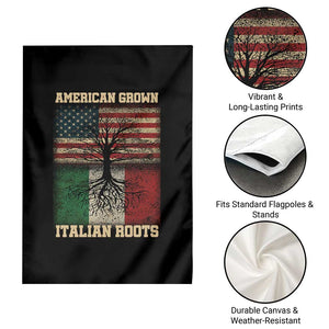 American Grown Italian Roots Garden Flag USA Italy Flag Family Tree Italian TS10 Print Your Wear