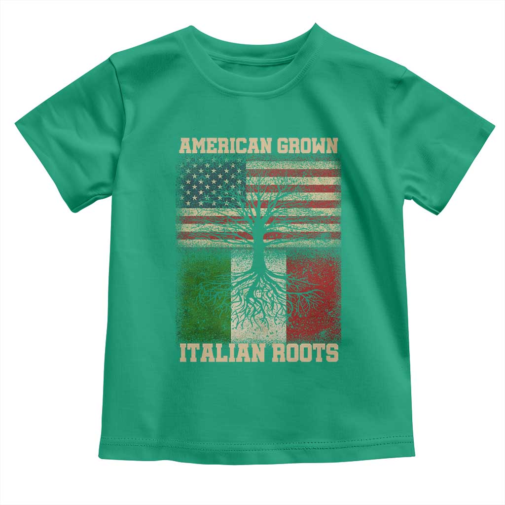 American Grown Italian Roots Toddler T Shirt USA Italy Flag Family Tree Italian TS10 Irish Green Print Your Wear