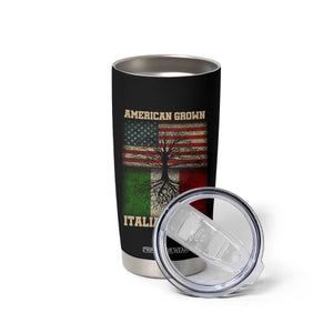 American Grown Italian Roots Tumbler Cup USA Italy Flag Family Tree Italian TS10 Print Your Wear
