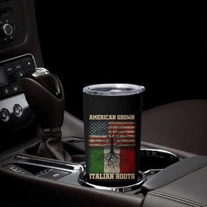 American Grown Italian Roots Tumbler Cup USA Italy Flag Family Tree Italian TS10 Print Your Wear