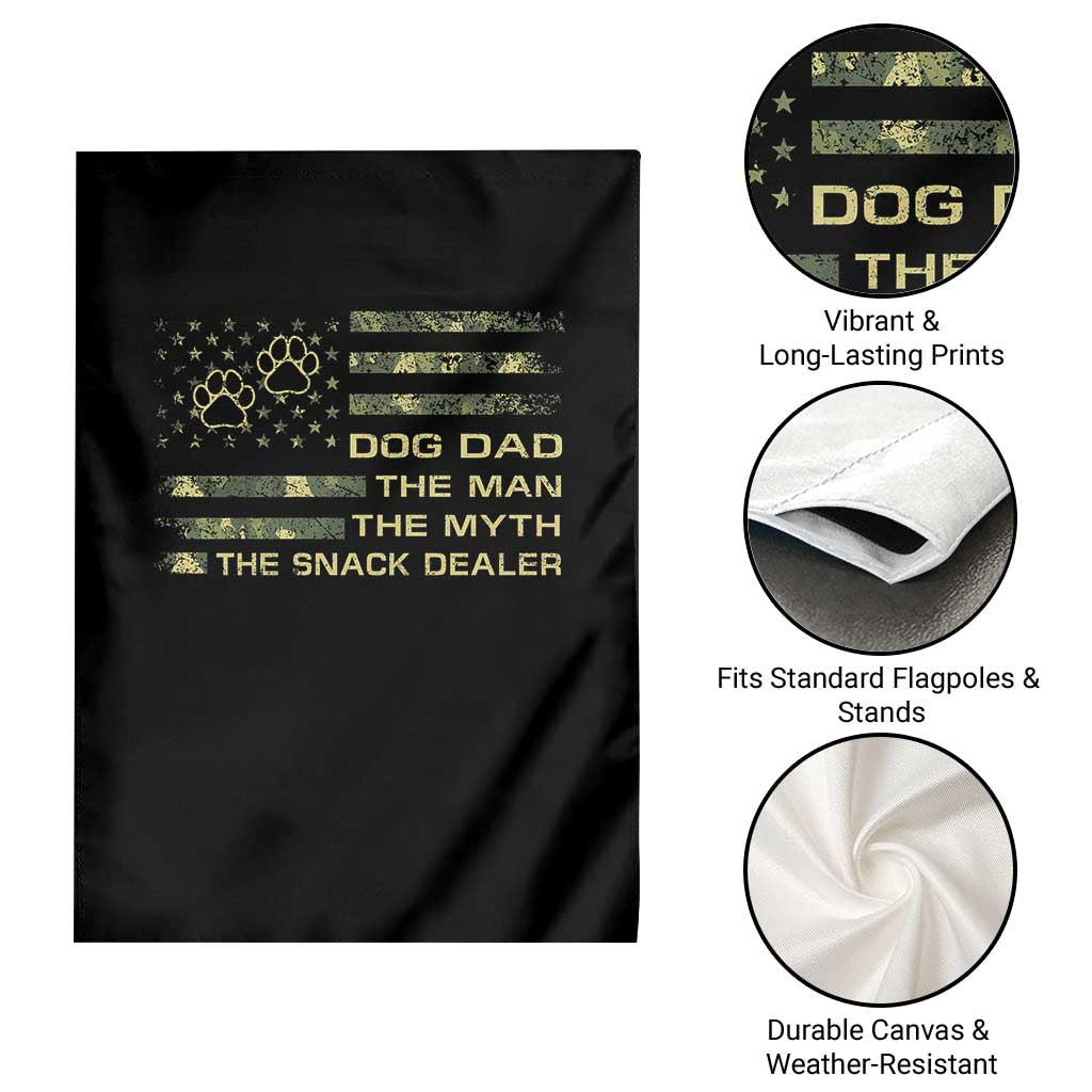 Dog Dad Garden Flag Fathers Day Gift for Dog Lovers Camo American Flag USA TS10 Print Your Wear