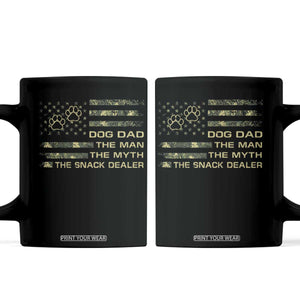 Dog Dad Coffee Mug Fathers Day Gift for Dog Lovers Camo American Flag USA TS10 Black Print Your Wear