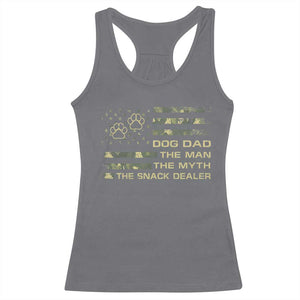 Dog Dad Racerback Tank Top Fathers Day Gift for Dog Lovers Camo American Flag USA TS10 Charcoal Print Your Wear