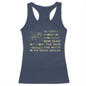 Dog Dad Racerback Tank Top Fathers Day Gift for Dog Lovers Camo American Flag USA TS10 Navy Print Your Wear