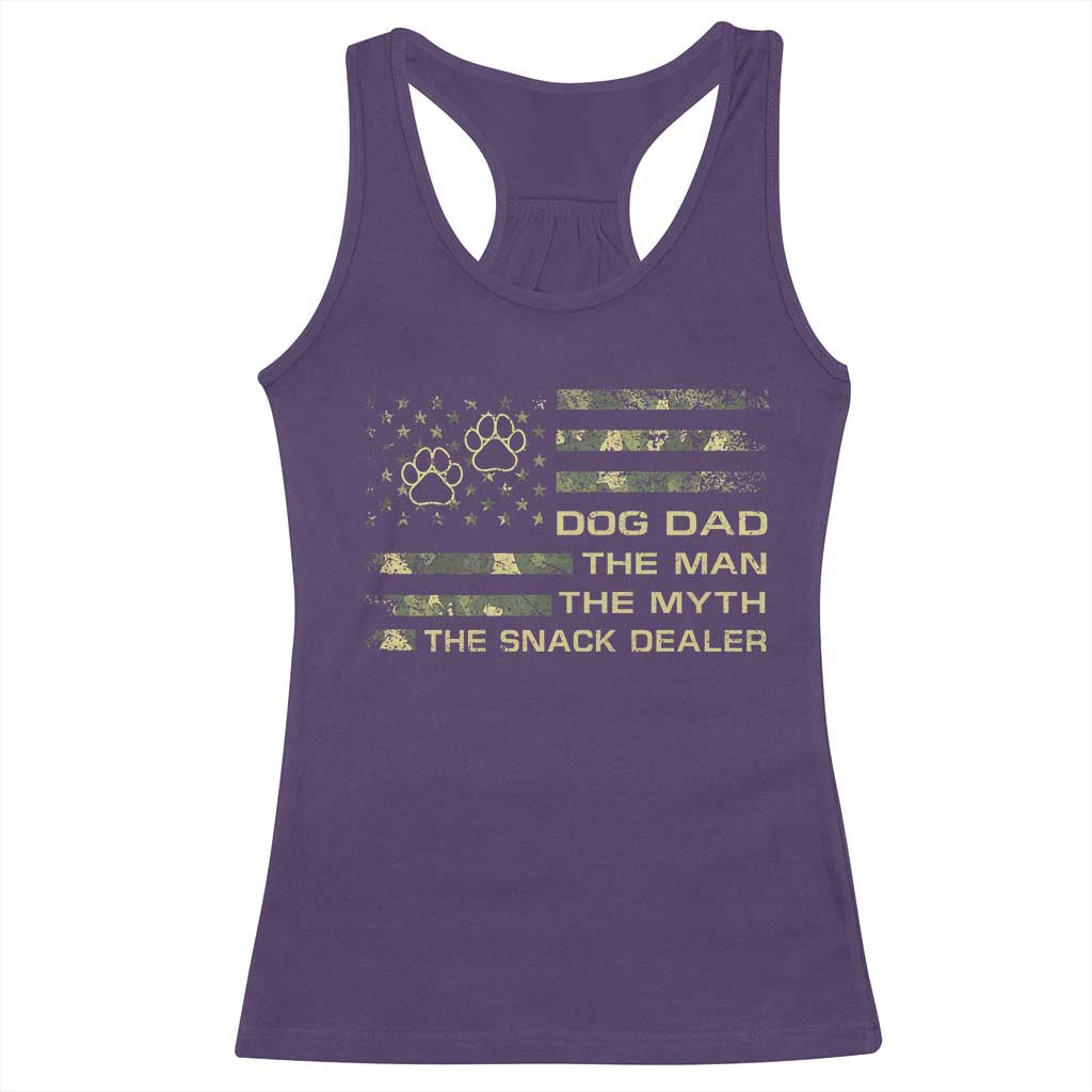 Dog Dad Racerback Tank Top Fathers Day Gift for Dog Lovers Camo American Flag USA TS10 Purple Print Your Wear
