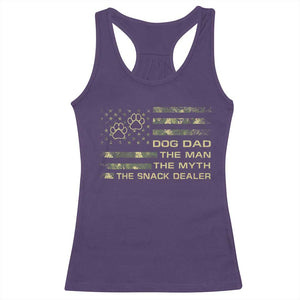 Dog Dad Racerback Tank Top Fathers Day Gift for Dog Lovers Camo American Flag USA TS10 Purple Print Your Wear