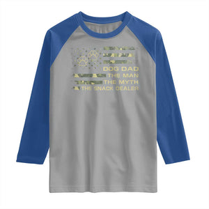 Dog Dad Raglan Shirt Fathers Day Gift for Dog Lovers Camo American Flag USA TS10 Sport Gray Royal Print Your Wear