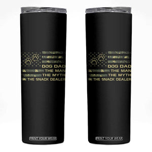 Dog Dad Skinny Tumbler Fathers Day Gift for Dog Lovers Camo American Flag USA TS10 Black Print Your Wear