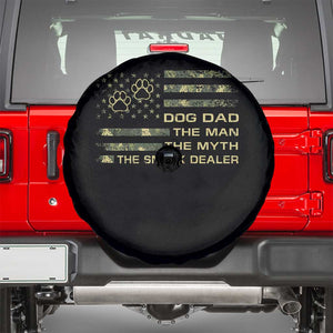 Dog Dad Spare Tire Cover Fathers Day Gift for Dog Lovers Camo American Flag USA TS10 Black Print Your Wear