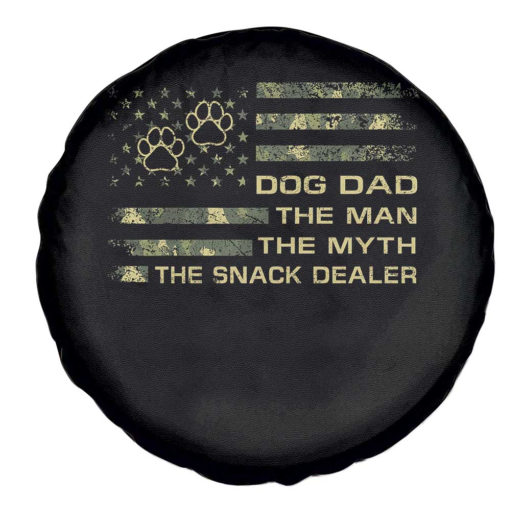 Dog Dad Spare Tire Cover Fathers Day Gift for Dog Lovers Camo American Flag USA TS10 Print Your Wear