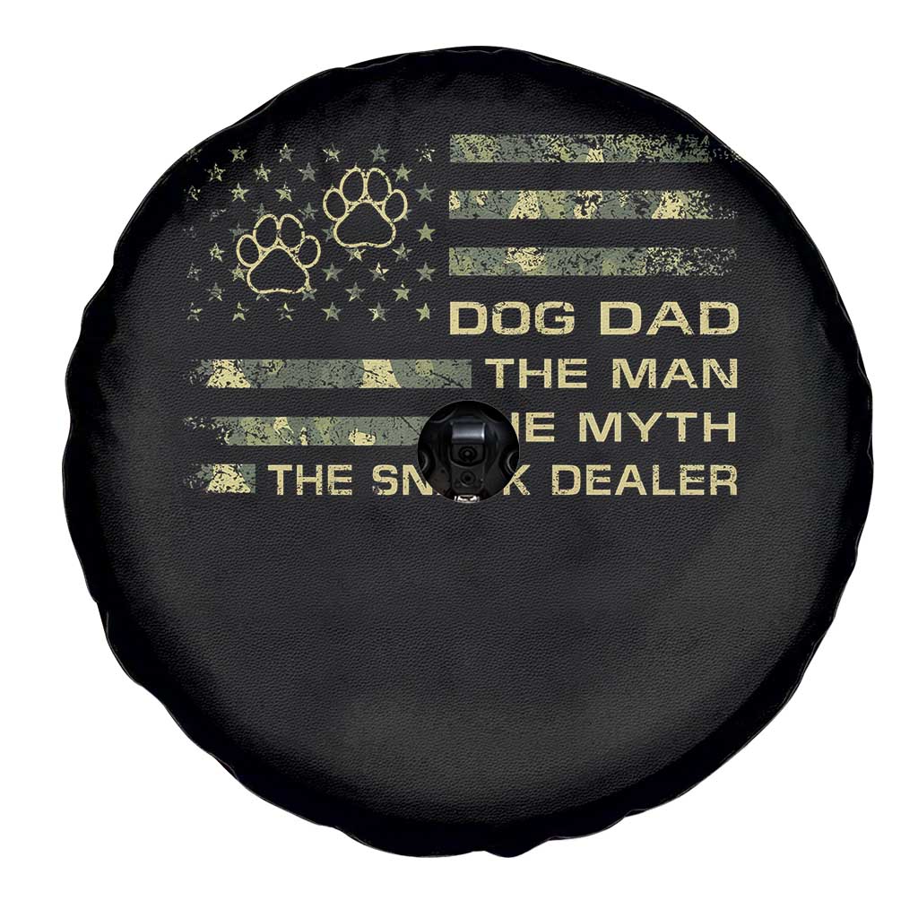 Dog Dad Spare Tire Cover Fathers Day Gift for Dog Lovers Camo American Flag USA TS10 Print Your Wear