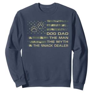Dog Dad Sweatshirt Fathers Day Gift for Dog Lovers Camo American Flag USA TS10 Navy Print Your Wear
