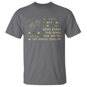 Dog Dad T Shirt Fathers Day Gift for Dog Lovers Camo American Flag USA TS10 Charcoal Print Your Wear