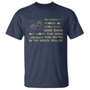 Dog Dad T Shirt Fathers Day Gift for Dog Lovers Camo American Flag USA TS10 Navy Print Your Wear