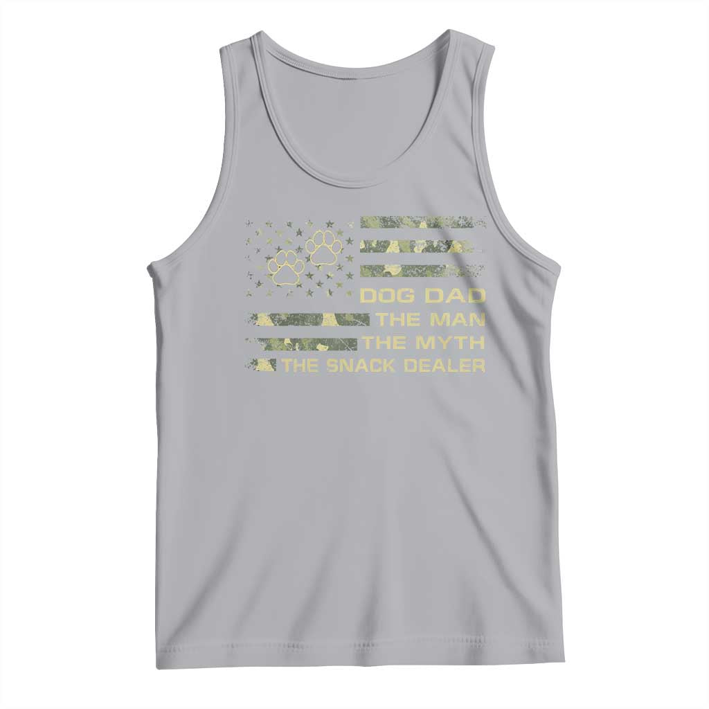 Dog Dad Tank Top Fathers Day Gift for Dog Lovers Camo American Flag USA TS10 Athletic Heather Print Your Wear