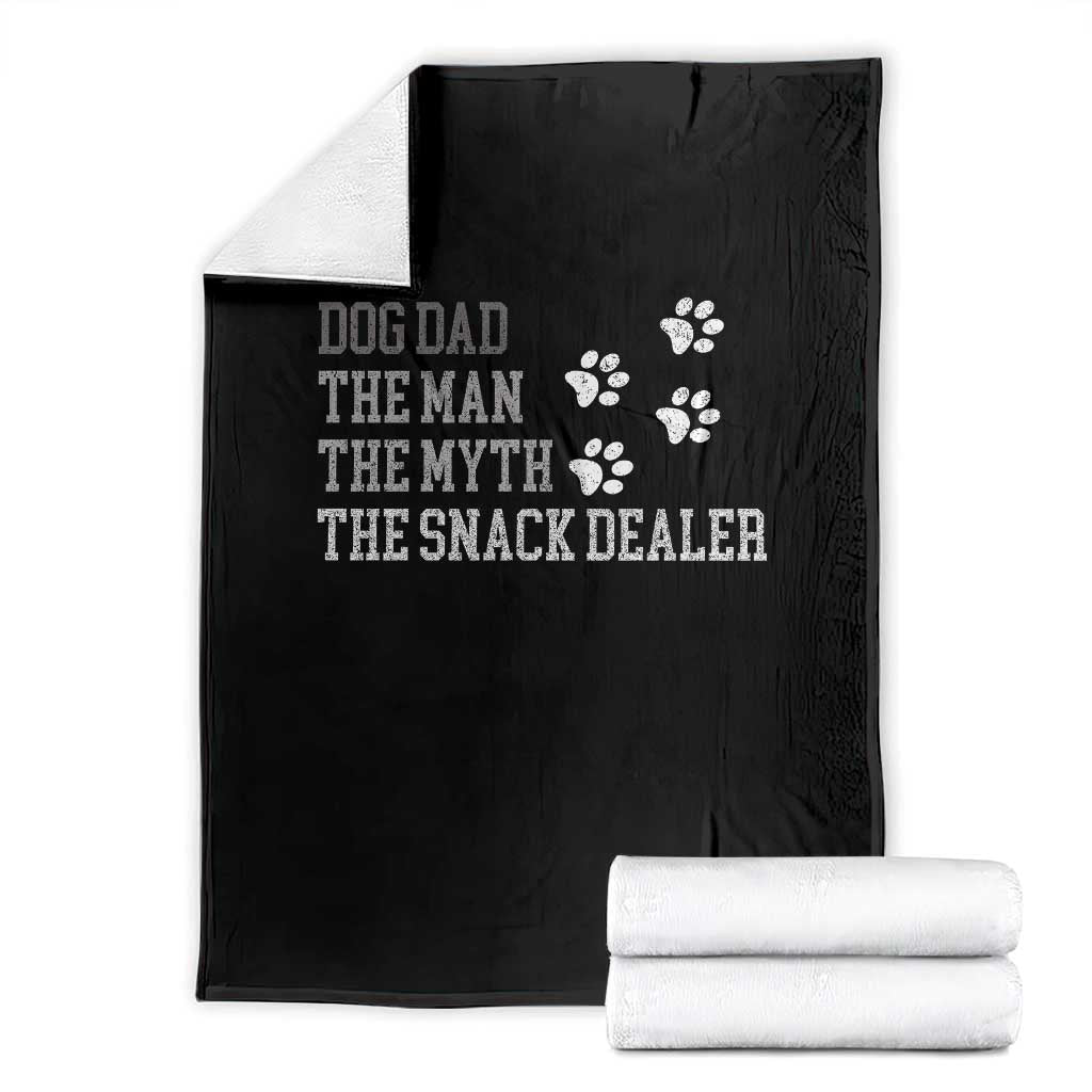 Dog Dad Throw Blanket Fathers Day Gift for Dog Lovers Retro Vintage TS10 Black Print Your Wear