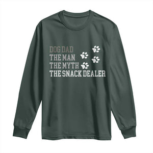 Dog Dad Long Sleeve Shirt Fathers Day Gift for Dog Lovers Retro Vintage TS10 Dark Forest Green Print Your Wear