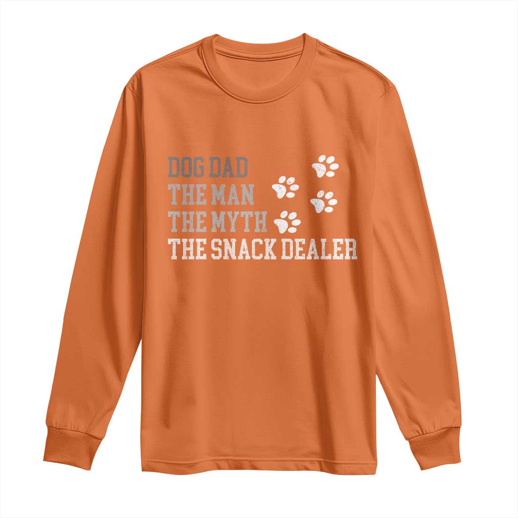 Dog Dad Long Sleeve Shirt Fathers Day Gift for Dog Lovers Retro Vintage TS10 Orange Print Your Wear