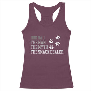Dog Dad Racerback Tank Top Fathers Day Gift for Dog Lovers Retro Vintage TS10 Maroon Print Your Wear