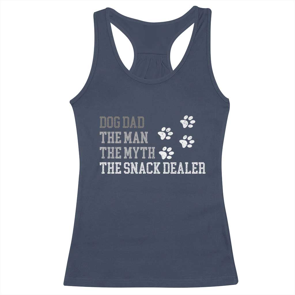 Dog Dad Racerback Tank Top Fathers Day Gift for Dog Lovers Retro Vintage TS10 Navy Print Your Wear