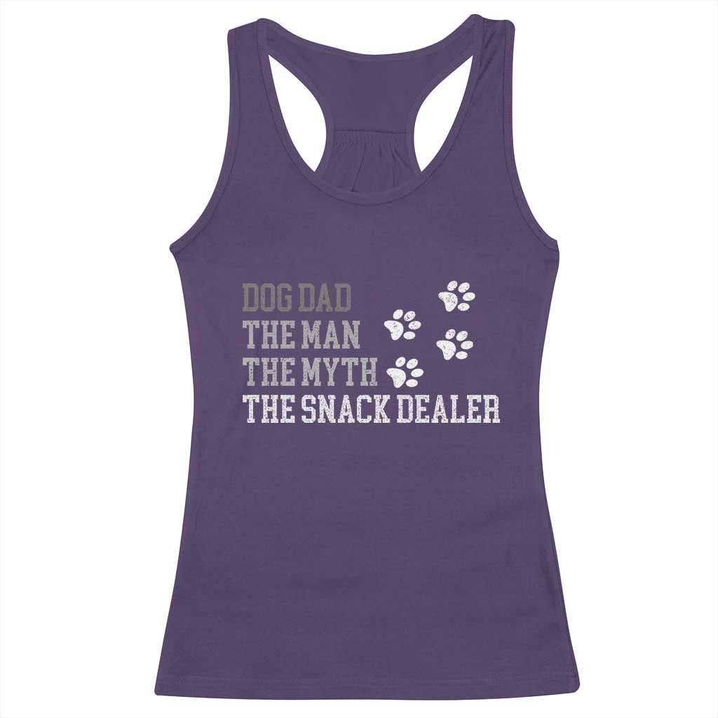 Dog Dad Racerback Tank Top Fathers Day Gift for Dog Lovers Retro Vintage TS10 Purple Print Your Wear