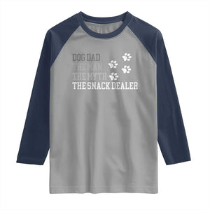 Dog Dad Raglan Shirt Fathers Day Gift for Dog Lovers Retro Vintage TS10 Sport Gray Navy Print Your Wear